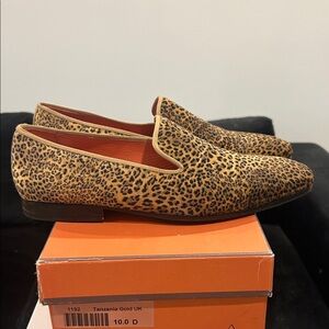 Stubbs & Wootton Leopard Print Loafers
